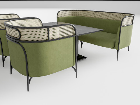 Restaurant seating sofa 3 Modelo 3D