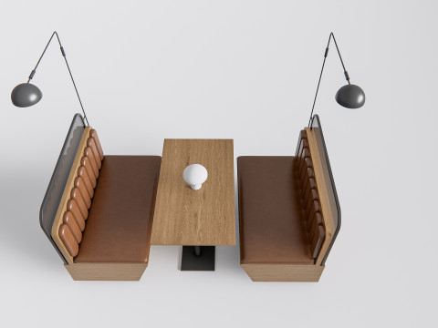 Restaurant seating sofa 4 3D 模型