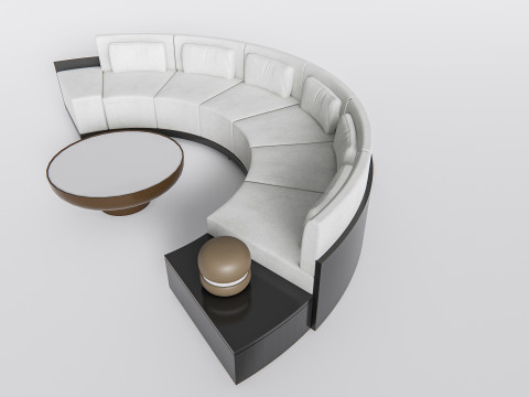 Restaurant seating sofa 4 3D 模型