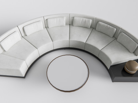 Restaurant seating sofa 4 3D 模型