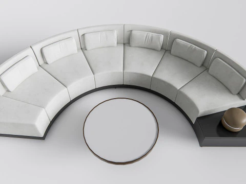 Divano per posti a sedere del ristorante 4 Modello 3D