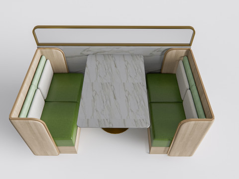 Restaurant seating sofa 4 3D 模型