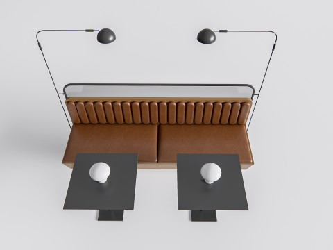 Restaurant seating sofa 4 3D 模型