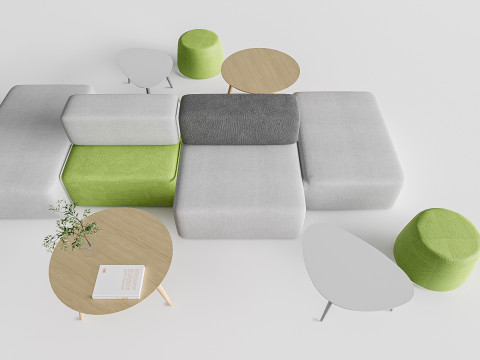 Restaurant seating sofa 5 Modelo 3D