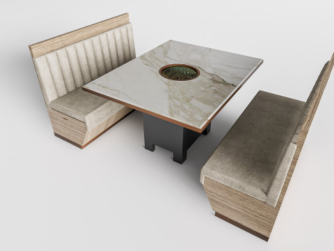 Restaurant seating sofa 5 Modelo 3D