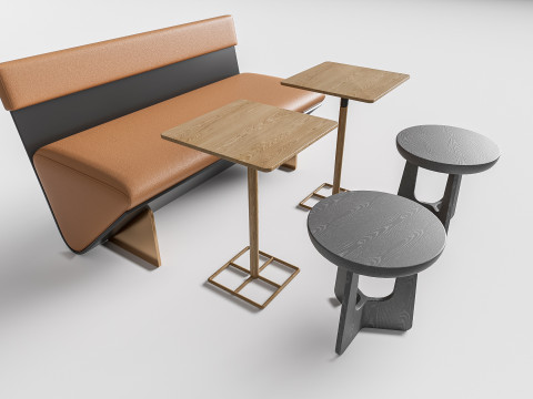 Restaurant seating sofa 5 Modelo 3D