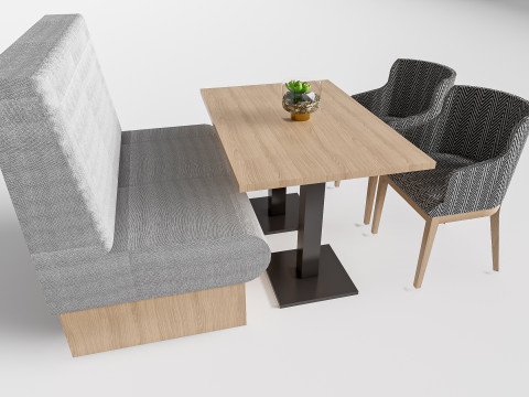Restaurant seating sofa 5 Modelo 3D