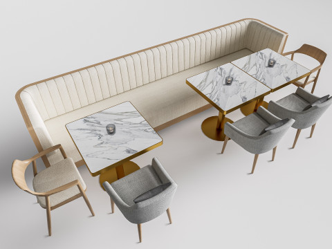 Restaurant seating sofa 5 Modelo 3D