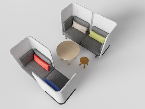Restaurant seating sofa 5 Modelo 3D