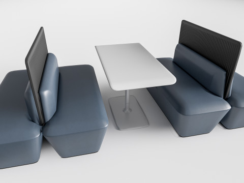Restaurant seating sofa 5 Modelo 3D