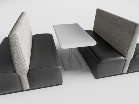 Restaurant seating sofa 5 Modelo 3D