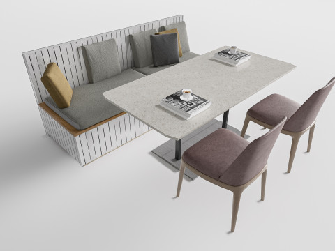 Restaurant seating sofa 5 Modelo 3D