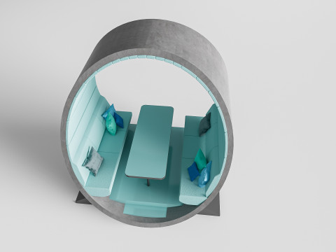 Restaurant seating sofa 5 Modelo 3D