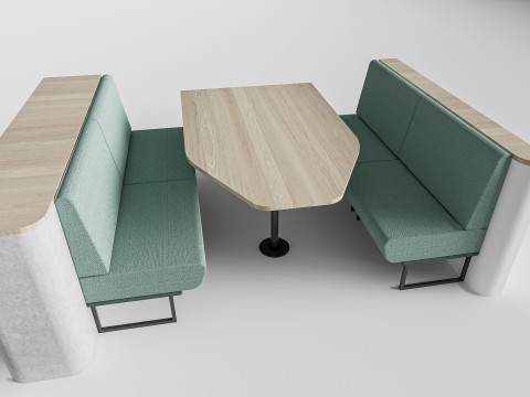 Restaurant seating sofa 5 Modelo 3D