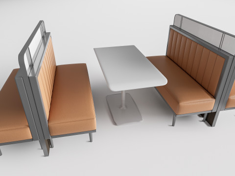 Restaurant seating sofa 5 Modelo 3D