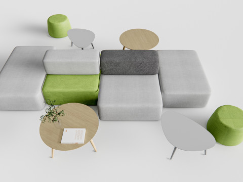 Restaurant seating sofa 6 3D Модель
