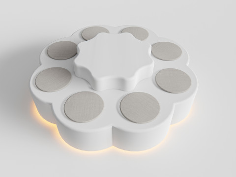 Restaurant seating sofa 6 3D Модель
