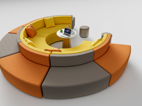 Restaurant seating sofa 6 3D Модель