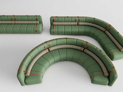 Restaurant seating sofa 6 3D Модель