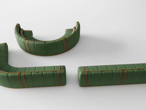 Restaurant seating sofa 6 3D Модель