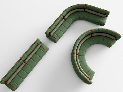 Restaurant seating sofa 6 3D Модель