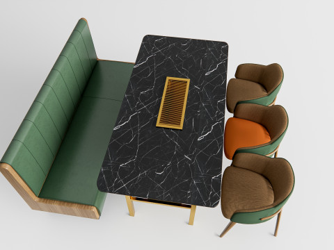 Restaurant seating sofa 6 3D Модель