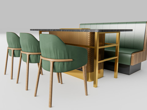 Restaurant seating sofa 6 3D Модель