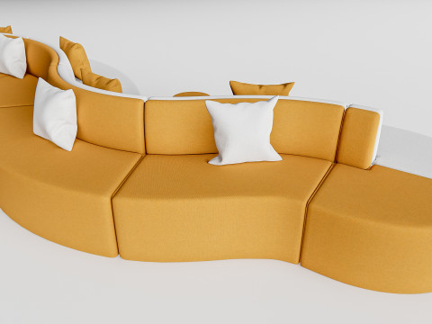 Restaurant seating sofa 6 3D Модель