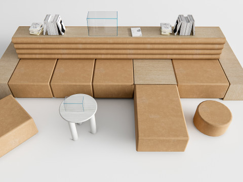 Restaurant seating sofa 6 3D Модель