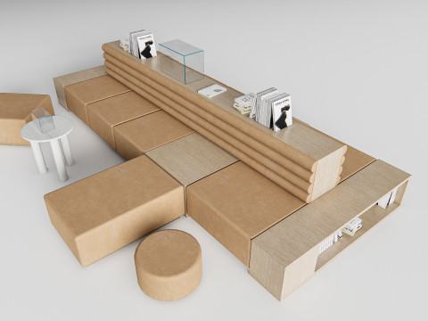 Restaurant seating sofa 6 3D Модель