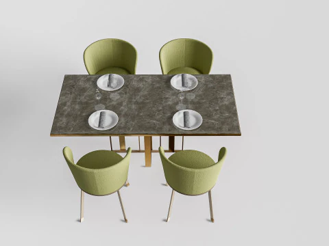 Sof&aacute; para restaurante 7 Modelo 3D