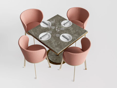 Sof&aacute; para restaurante 7 Modelo 3D