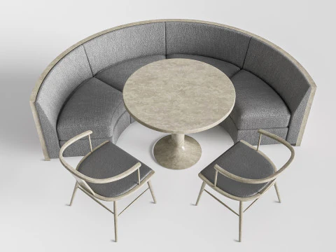 Sof&aacute; para restaurante 7 Modelo 3D