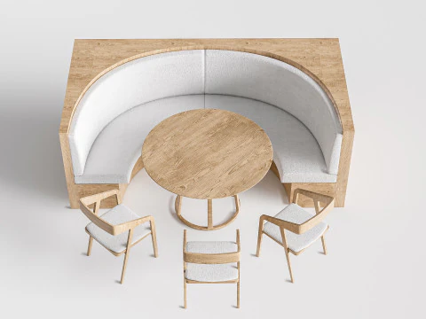 Sof&aacute; para restaurante 7 Modelo 3D