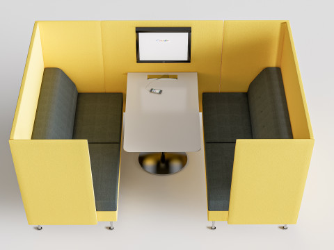 Restaurant seating sofa 7 3D 模型