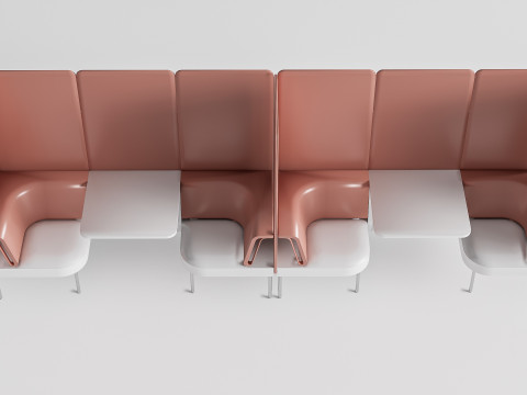 Restaurant seating sofa 7 3D 模型