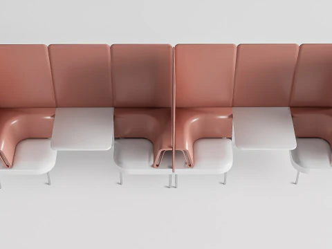 Sof&aacute; para restaurante 7 Modelo 3D