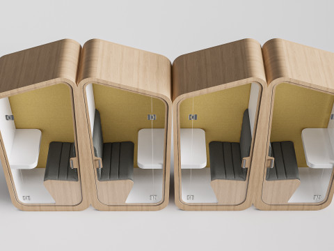 Restaurant seating sofa 7 3D 模型