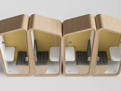 Sof&aacute; para restaurante 7 Modelo 3D