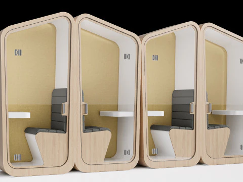 Sof&aacute; para restaurante 7 Modelo 3D