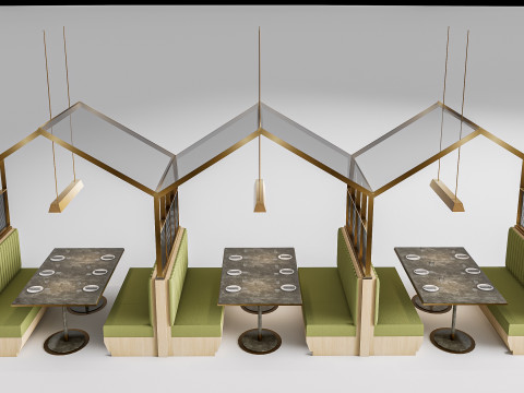 Restaurant seating sofa 7 3D 模型