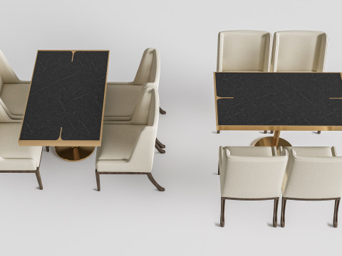 Restaurant seating sofa 8 3D 模型