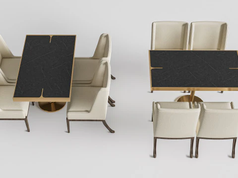 Sof&aacute; para restaurante 8 Modelo 3D