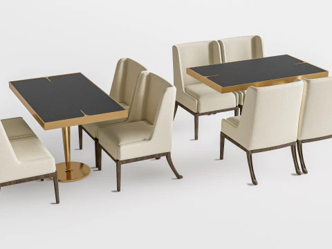 Sof&aacute; para restaurante 8 Modelo 3D