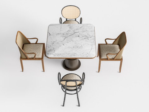 Restaurant seating sofa 8 3D 模型