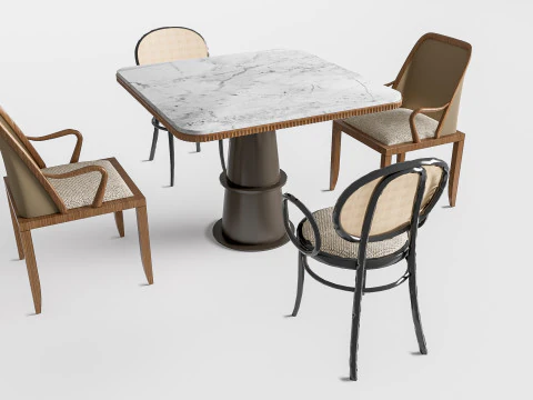 Sof&aacute; para restaurante 8 Modelo 3D