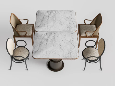 Sof&aacute; para restaurante 8 Modelo 3D