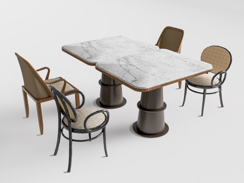 Restaurant seating sofa 8 3D 模型