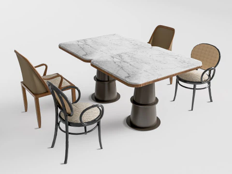 Sof&aacute; para restaurante 8 Modelo 3D