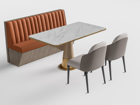 Restaurant seating sofa 8 3D 模型